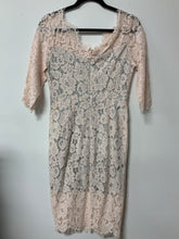 Load image into Gallery viewer, Vicky and Lucas (S) pink &amp; grey lace dress NWT
