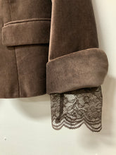 Load image into Gallery viewer, Luxury (14P) brown suede blazer
