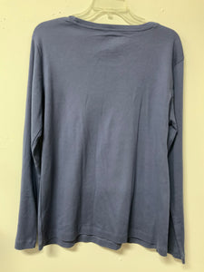 Northcrest (L) blue, grey deer long sleeve NWT