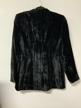 Load image into Gallery viewer, Calvin Klein (M) black velvet blazer
