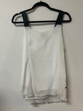 Load image into Gallery viewer, B.Wear (XL) white &amp; black ruffle tank top NWT
