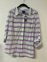 Load image into Gallery viewer, Lane (22) wh purp stripe NWT
