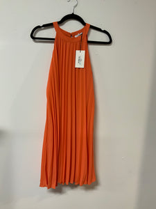 THML (XS) Orange Pleated dress NWT