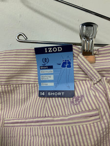 Izod (14) pnk blu grn stripe NWT