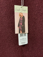 Load image into Gallery viewer, Charlie Paige (M) maroon long cardigan NWT
