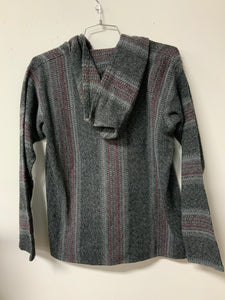 Senor Lopez (L) grey & pink poncho NWT