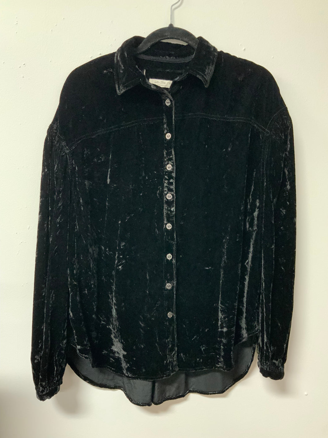 We the Free (XS) black velvet long sleeve