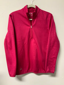 Adidas (S) pink pt zip jacket