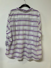 Load image into Gallery viewer, Lane (22) wh purp stripe NWT
