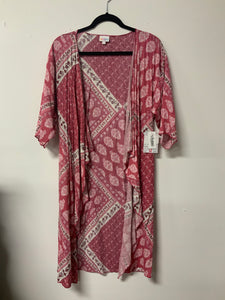 LuLaRoe (S) pink flower shrug NWT