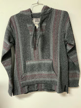 Load image into Gallery viewer, Senor Lopez (L) grey &amp; pink poncho NWT
