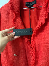 Load image into Gallery viewer, Rachel (M) red fray jacket NWT
