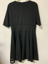 Load image into Gallery viewer, Calvin Klein (12) black mesh detail dress
