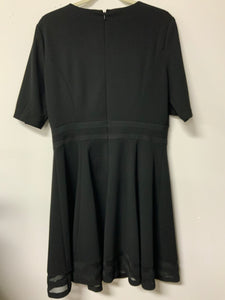 Calvin Klein (12) black mesh detail dress