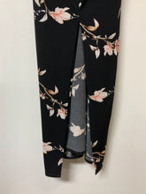 Load image into Gallery viewer, White House Black Market (S) black, peach flower maxi dress
