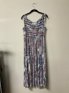 Pure (L) blue mauve tie strap dress