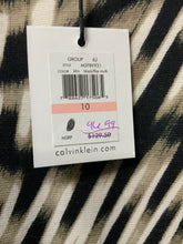 Load image into Gallery viewer, Calvin Klein (10) black &amp; tan dsn dress NWT
