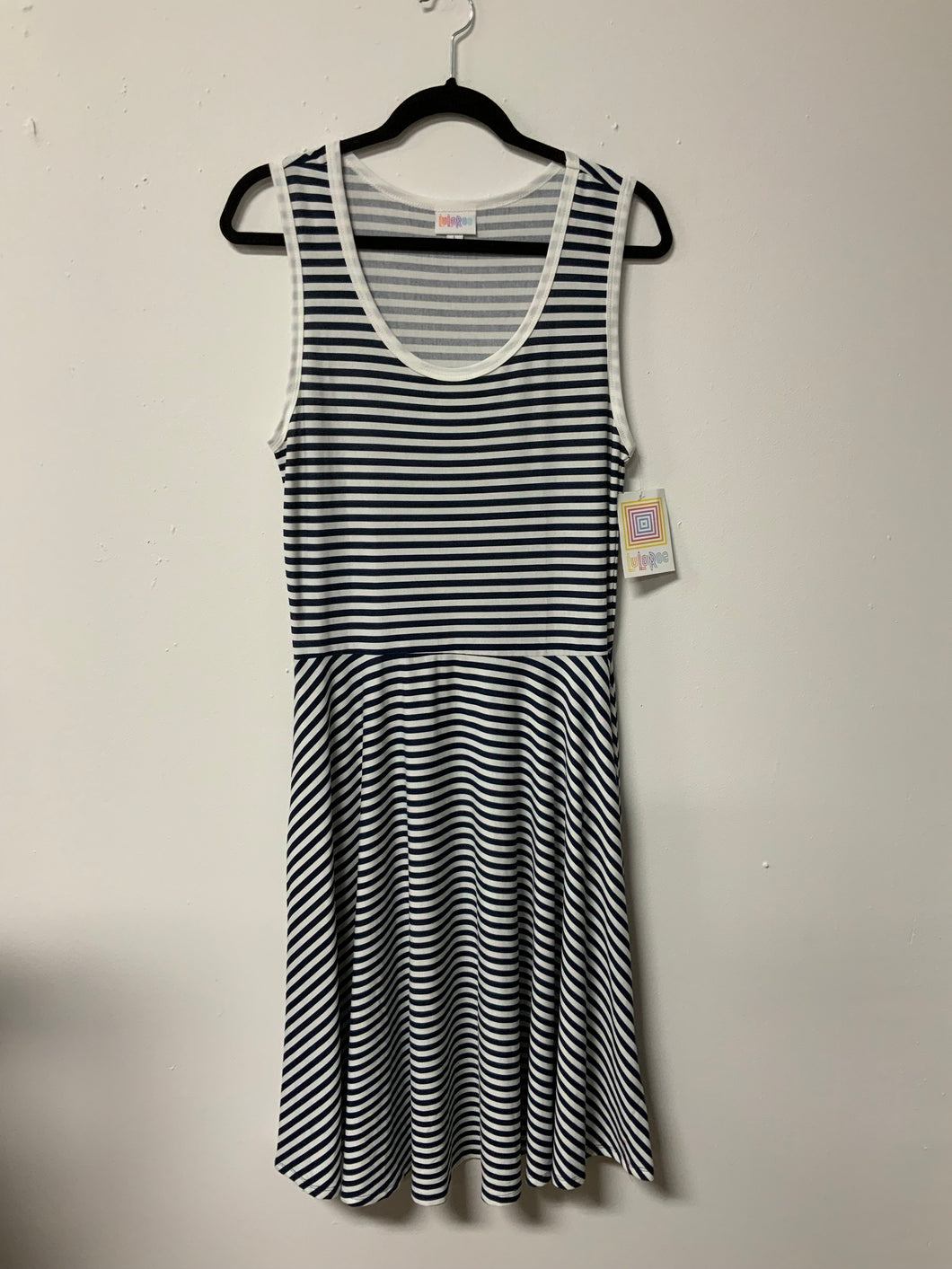 LuLaRoe (L) stripe dress NWT