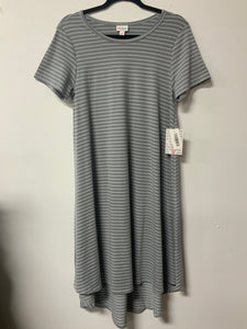 LuLaRoe (S) grey striped dress dress NWT