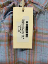 Load image into Gallery viewer, OTT (M) blue &amp; pink ruffle flannel NWT
