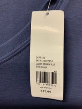 Load image into Gallery viewer, Northcrest (L) blue, grey deer long sleeve NWT
