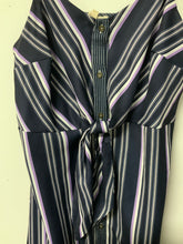 Load image into Gallery viewer, Mystree (S) navy stripe dress NWT
