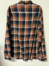 Load image into Gallery viewer, Sonoma (L) blue, brown &amp; coral flannel NWT
