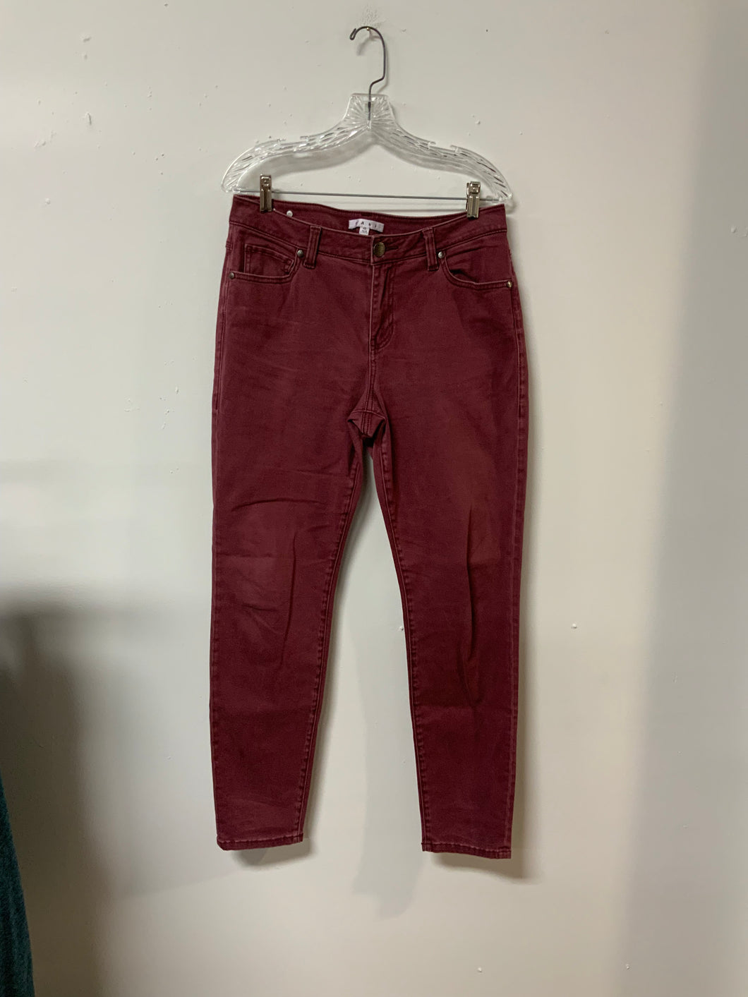 CAbi (10) maroon brush jeans