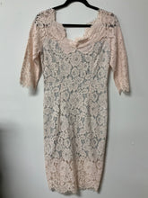 Load image into Gallery viewer, Vicky and Lucas (S) pink &amp; grey lace dress NWT
