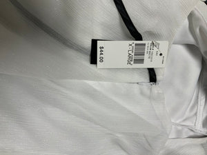 B.Wear (XL) white & black ruffle tank top NWT