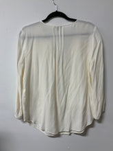 Load image into Gallery viewer, Ann Taylor (S) cream long sleeve sheer top NWT
