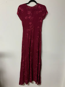 Vici (S) maroon maxi dress keyhole