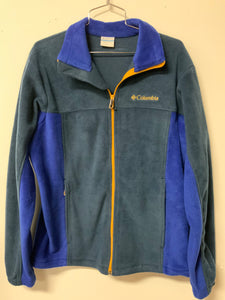 Columbia (M) blue -2 tone- gold zipper jacket