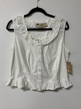 Load image into Gallery viewer, Scully (M) wh ruffle neck tank NWT
