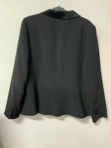Talbots (16) black, velvet collar blazer
