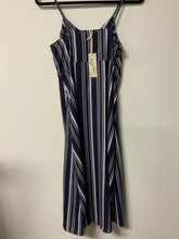 Load image into Gallery viewer, Mystree (S) navy stripe dress NWT
