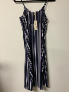 Mystree (S) navy stripe dress NWT
