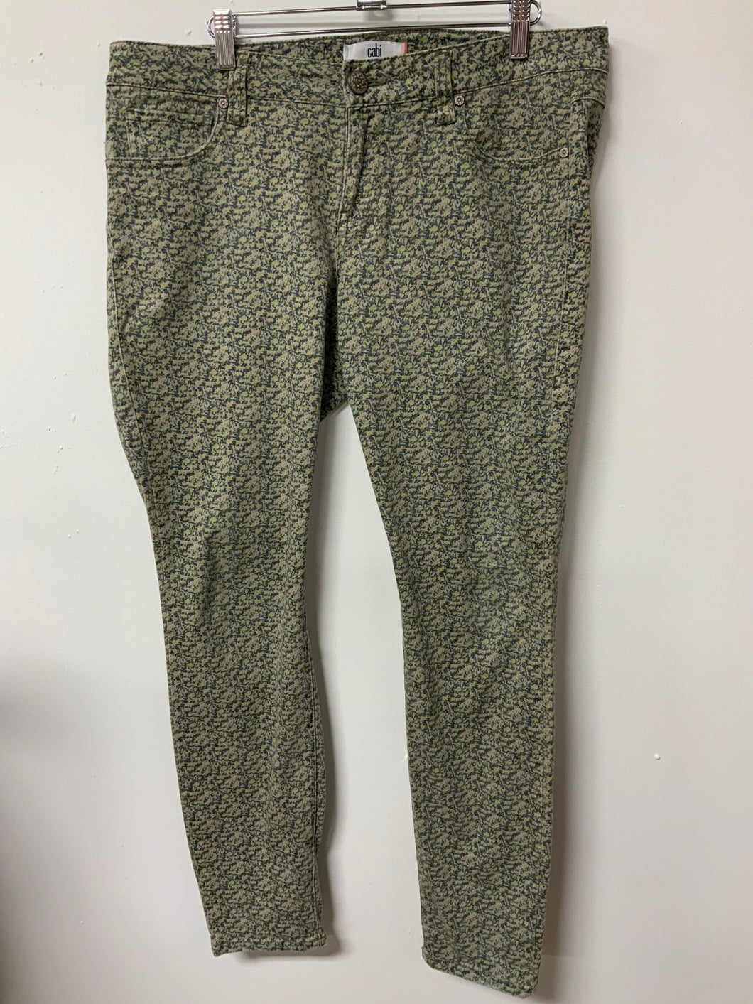 CAbi (10) green & blue flecks pants