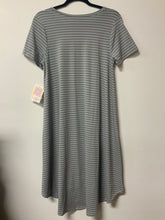 Load image into Gallery viewer, LuLaRoe (S) grey striped dress dress NWT
