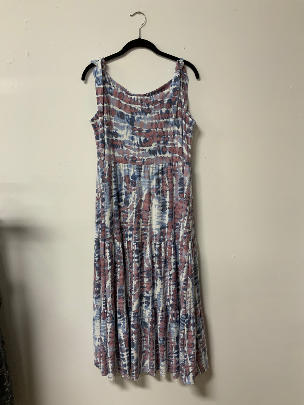 Pure (L) blue mauve tie strap dress