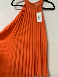 THML (XS) Orange Pleated dress NWT