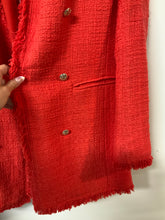 Load image into Gallery viewer, Rachel (M) red fray jacket NWT
