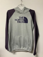 Load image into Gallery viewer, North Face (S) purple grey hood sweater
