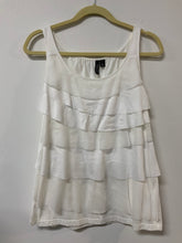 Load image into Gallery viewer, Relativity (L) white ruffle tank top NWT

