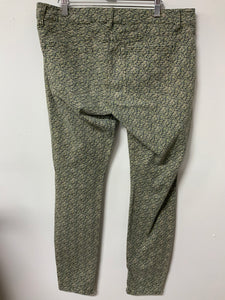 CAbi (10) green & blue flecks pants