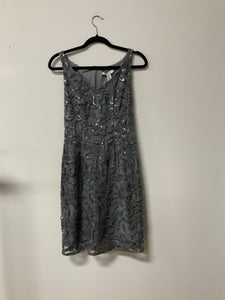 White Black (4) grey lace dress