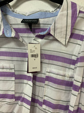 Load image into Gallery viewer, Lane (22) wh purp stripe NWT
