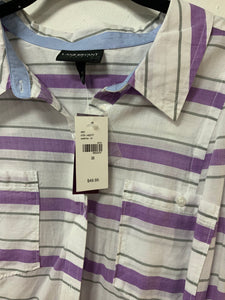 Lane (22) wh purp stripe NWT