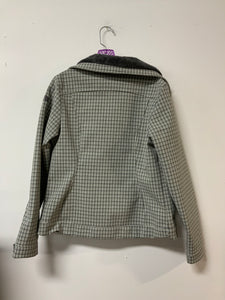 North Face (M) grey plaid coat