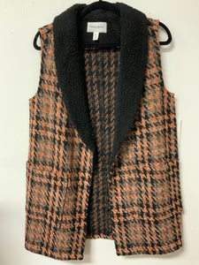 Tribal Jeans (M) black & orange vest NWT